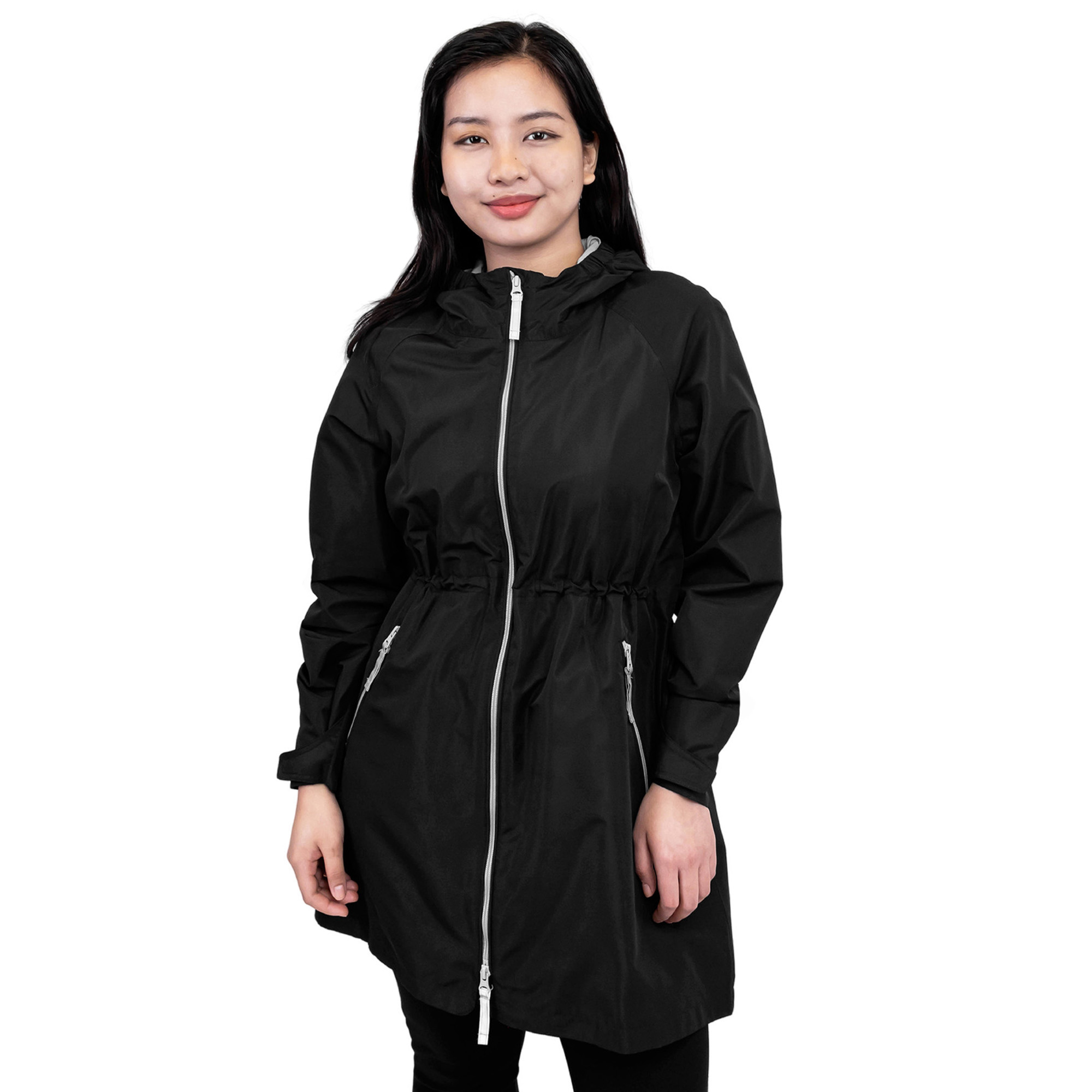 Womens Adjustable Rain Jackets | Black