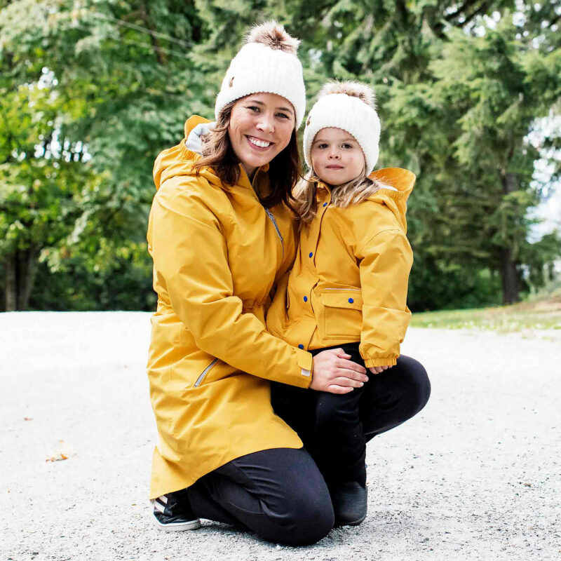Womens Adjustable Rain Jackets | Yellow