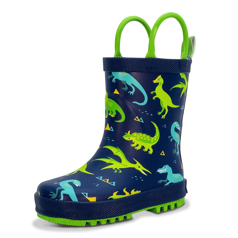 Kids Rubber Rain Boots Dinoland for Boys and Girls Jan Jul