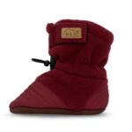 Baby Stay-Put Cozy Booties | Maroon