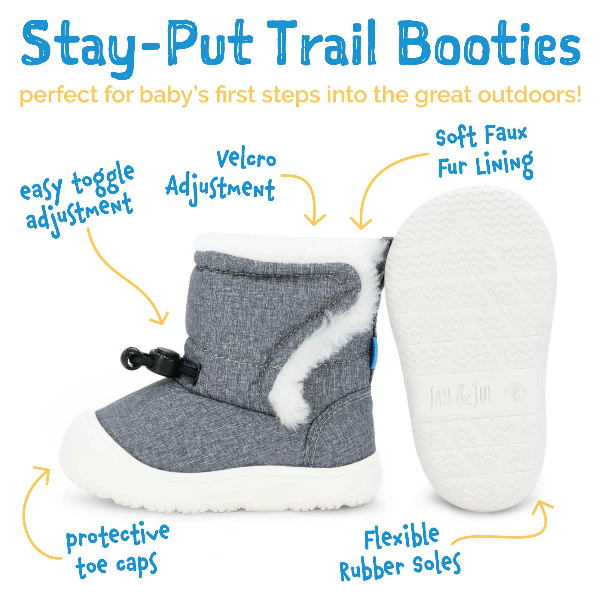 Infant velcro booties best sale