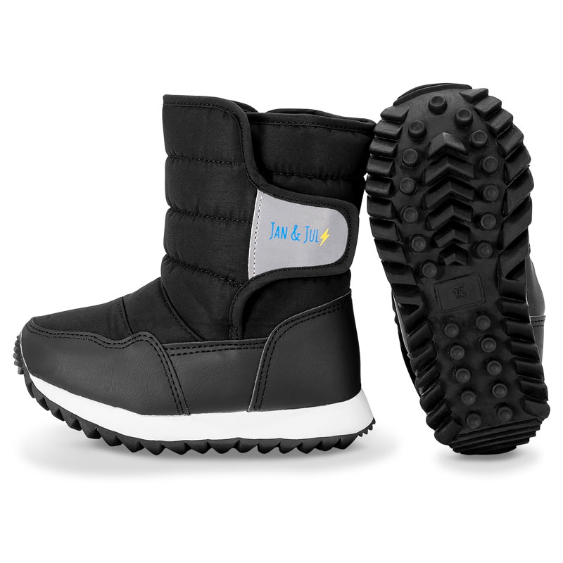 Kids Tall Puffy Winter Boots | Black