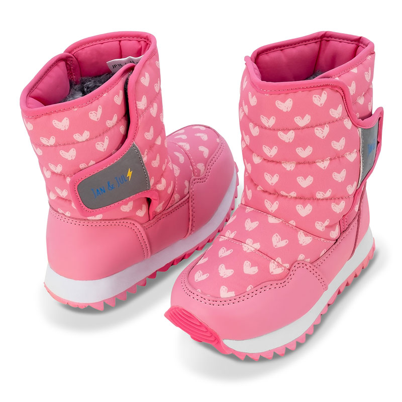 Kids Tall Puffy Winter Boots | Hearts