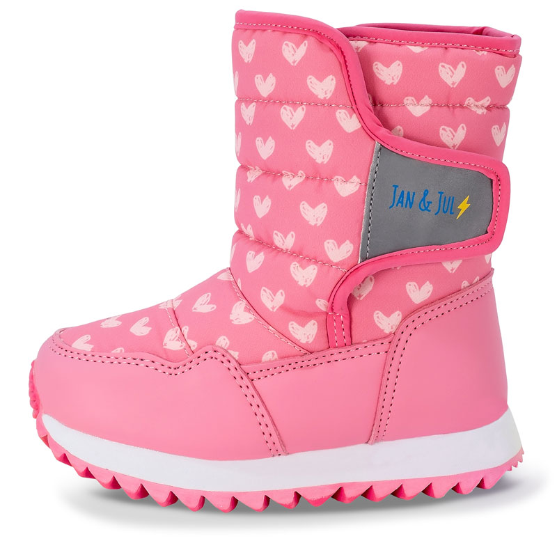 Kids Tall Puffy Winter Boots | Hearts