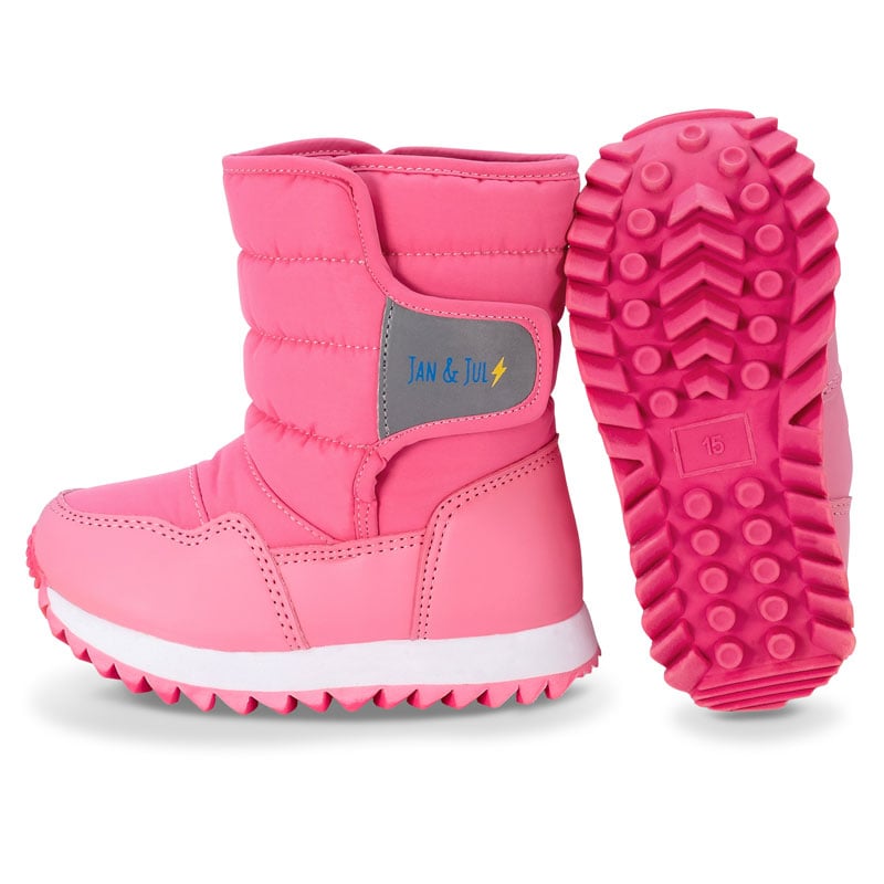 Kids Tall Puffy Winter Boots | Watermelon Pink Snow Boots | Jan & Jul