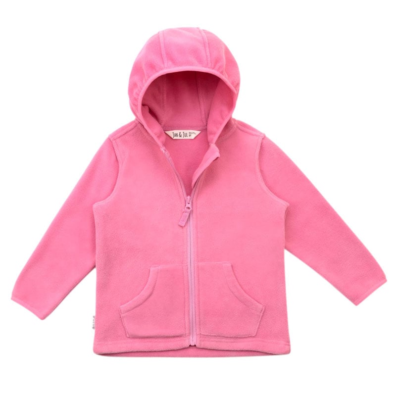 Kids Fleece Jacket | Watermelon Pink for Toddlers | Jan & Jul
