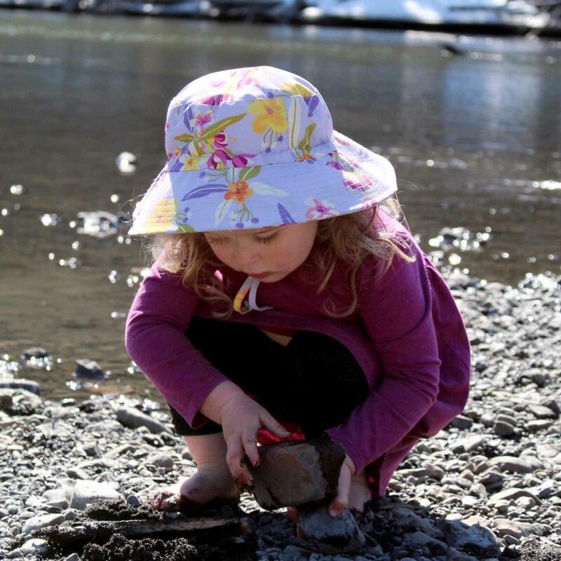 Kids Water Repellent Bucket Hats | Tropical Bloom
