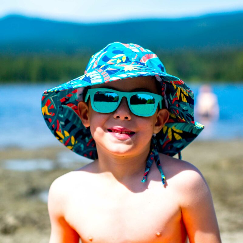 Kids Water Repellent Bucket Hats | Tropical