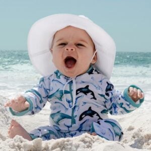 Kids Water Repellent Bucket Hats | White
