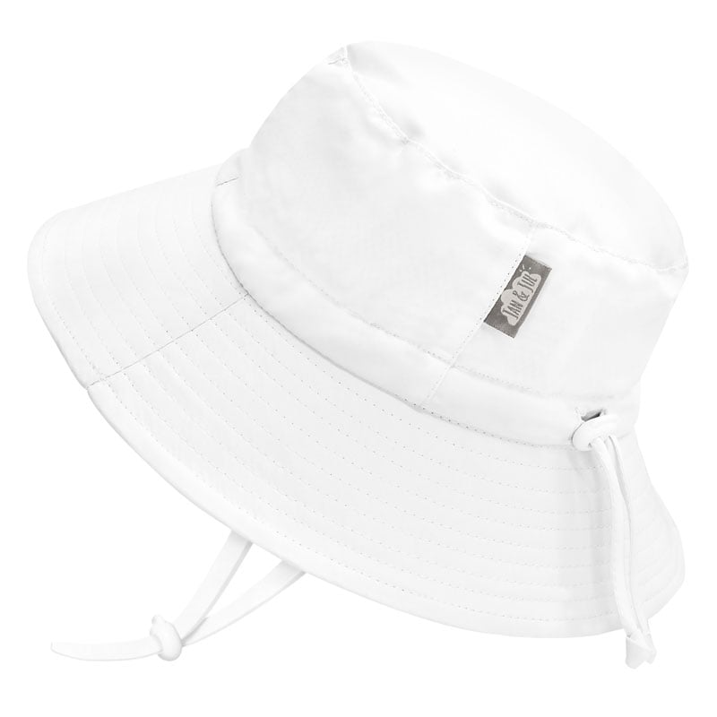 Kids Water Repellent Bucket Hats | White