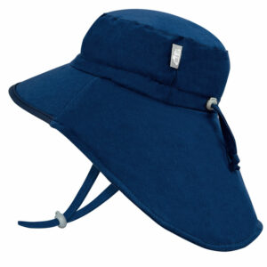 Kids Sun Hat with Neck Flap Unisex Adjustable Children Wide Brim Summer UPF50 Sun Protection Mesh Bucket for 4-12y