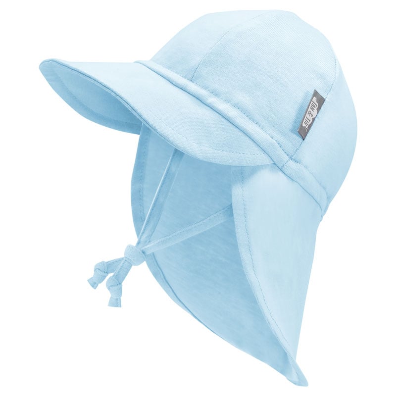 Sun Soft Baby Caps | Baby Blue with Neck Flap | Jan & Jul