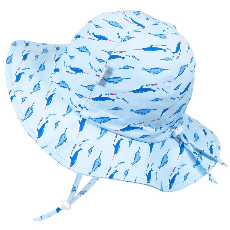 Jan & Jul Narwhale Cotton Bucket Hat - 0-6M