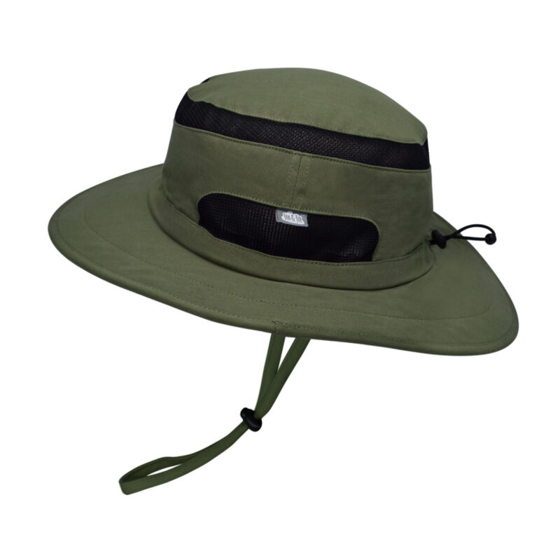 Kids Packable Hiking Hats | Army Green