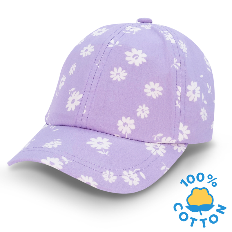 Kids Lite Baseball Caps | Purple Daisy