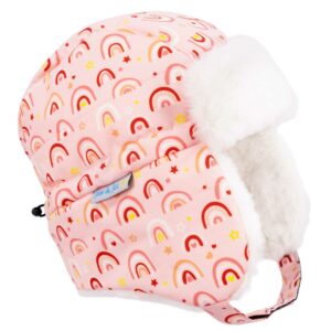 Kids Insulated Winter Hats | Pink Rainbow