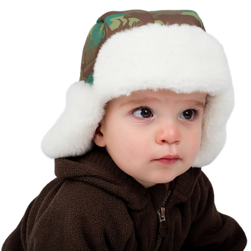 Kids Insulated Winter Hats | Woodland Camo