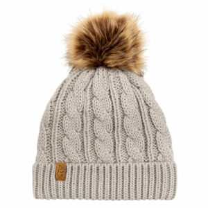 Kids Cable Knit Beanies | Grey