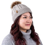 Adult Cable Knit Beanies | Grey