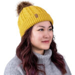 Adult Cable Knit Beanies | Mustard