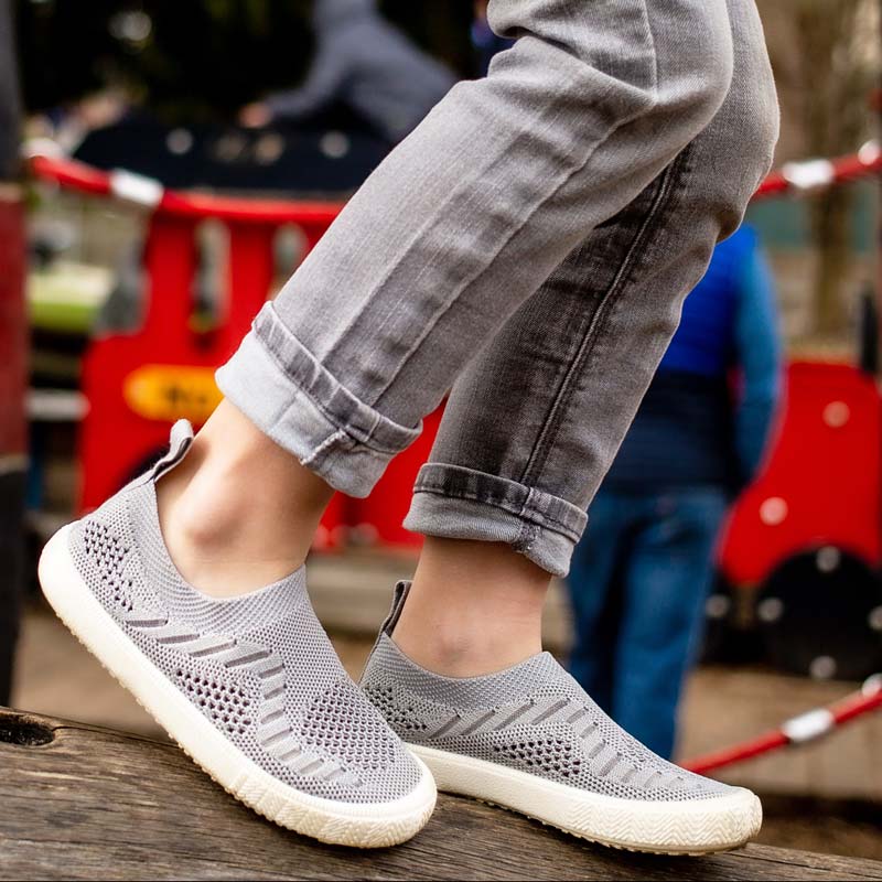 Kids Breeze Flow Knit Shoes | Grey