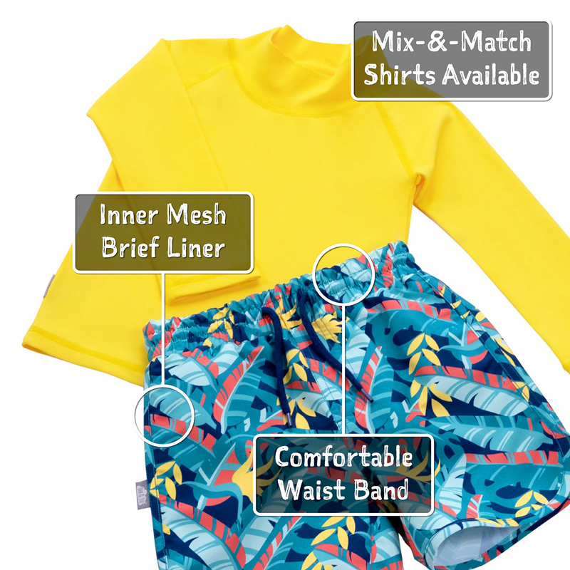 Kids UV Swim Shorts | Tropical