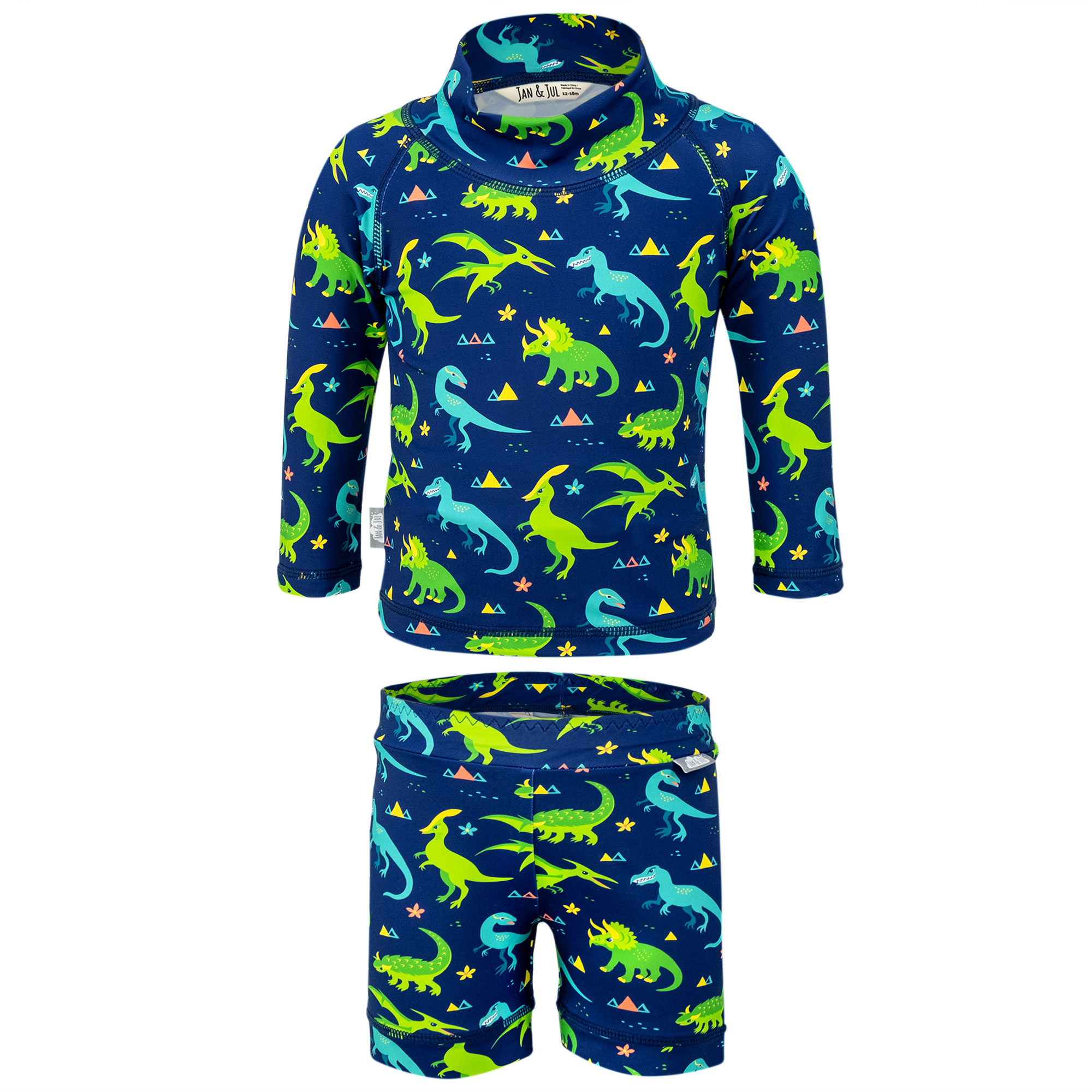 Kids UV Rashguard Set, Dinoland Two Piece Swimsuit