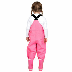 Kids Fleece Lined Rain Overalls | Watermelon Pink