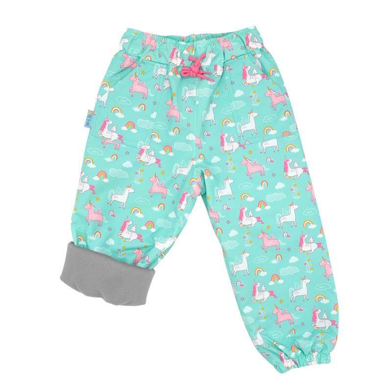 Jan & Jul Cozy-Dry Kids Girls Rain & Snow Pants (Fleece Lined) -  (Watermelon Pink - Size 4T)