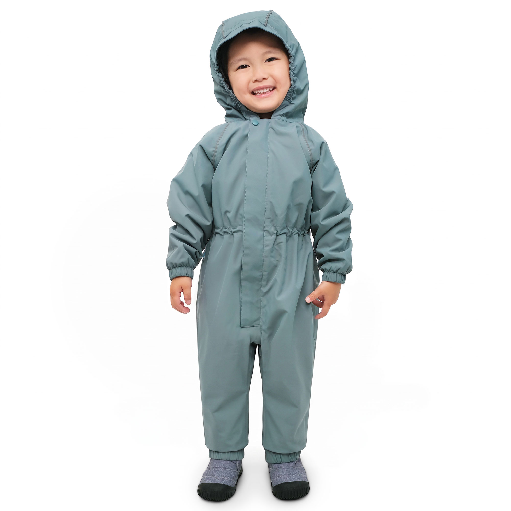 Kids Fleece Lined Rain Suits | Dark Spruce | Jan & Jul