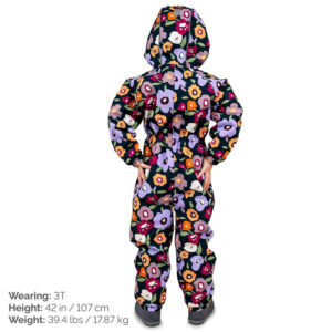 Kids Fleece Lined Rain Suits | Winter Flowers