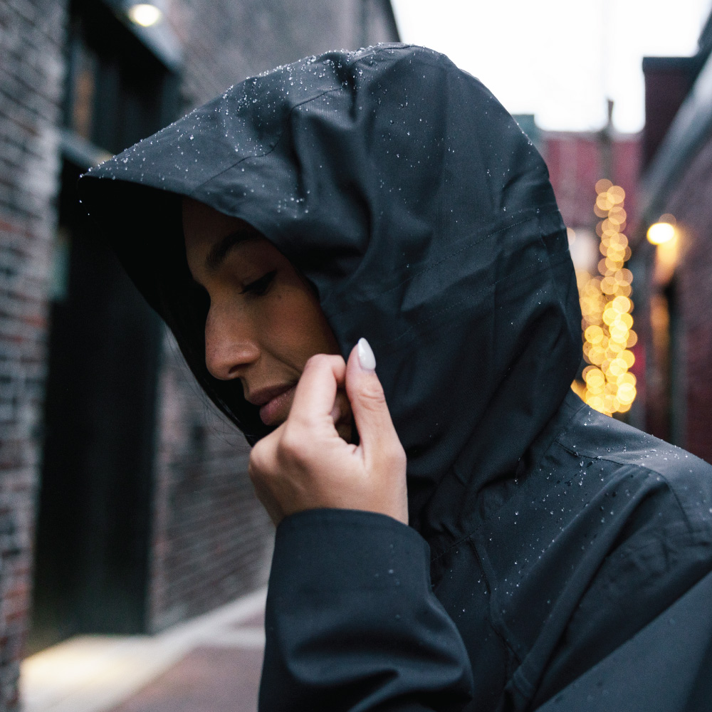 Women's Rain Jackets - Adjustable hood